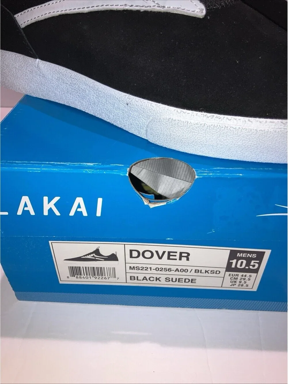 LAKAI Dover Skate Shoes Men’s Black Suede US Size 10.5 NEW